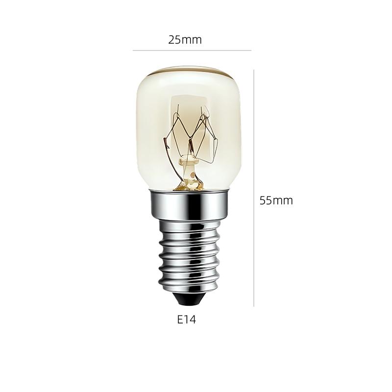 3-Pack E14 25W Oven Light Bulbs - 300°C Heat Resistant Appliance Lamp for Oven, Microwave, Cooker, Fridge - 220V Clear SES Bulbs