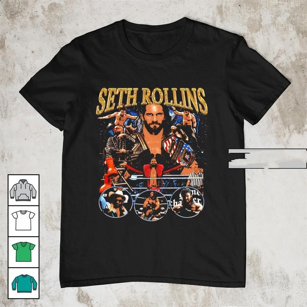 Seth Rollins WWE shirt Black Cotton Gift For Fan PP2230 Unisex T-Shirt XXL