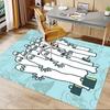 1PC ghosts Non-Slip Floor Carpet Compatible for Office&Living Room&Dining room - Flat-Weave Machine- Soft & Pattern-E252