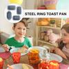 Pack of 4 Multifuntional Cake Baking Molds Baking Pans Stainless Steel Toast Plate Baking Molds Cake Pans for Baking