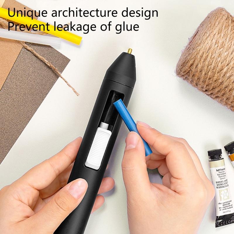 Cordless Hot Glues Guns Quick Preheating Automatic Sticking Hot Glues Pen Glues Sticks USB C Rechargeable Hot Glues Pen