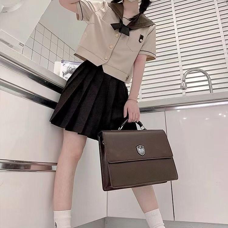 Pain Bag College Style School for Large-capacity Girl Soft Shoulder Girl Hand Pain Bag