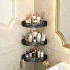 Corner Storage Rack Super Load-Bearing Nail-Free Installation Bathroom Organizer with Strong Adhesive Moisture-Proof Design Storage Organizer