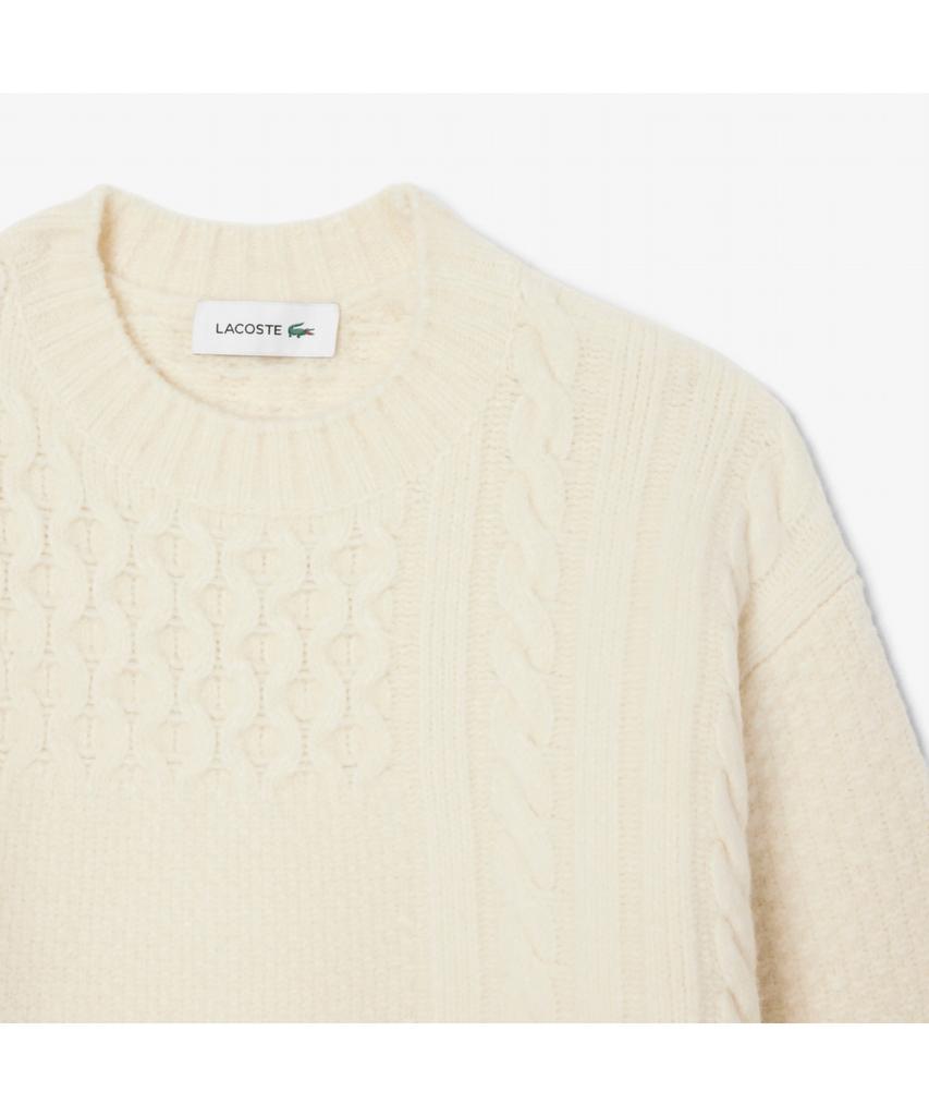 Lacoste Women'S Wool Blend Cable Sweater Dress Ef4173-55N Xfj