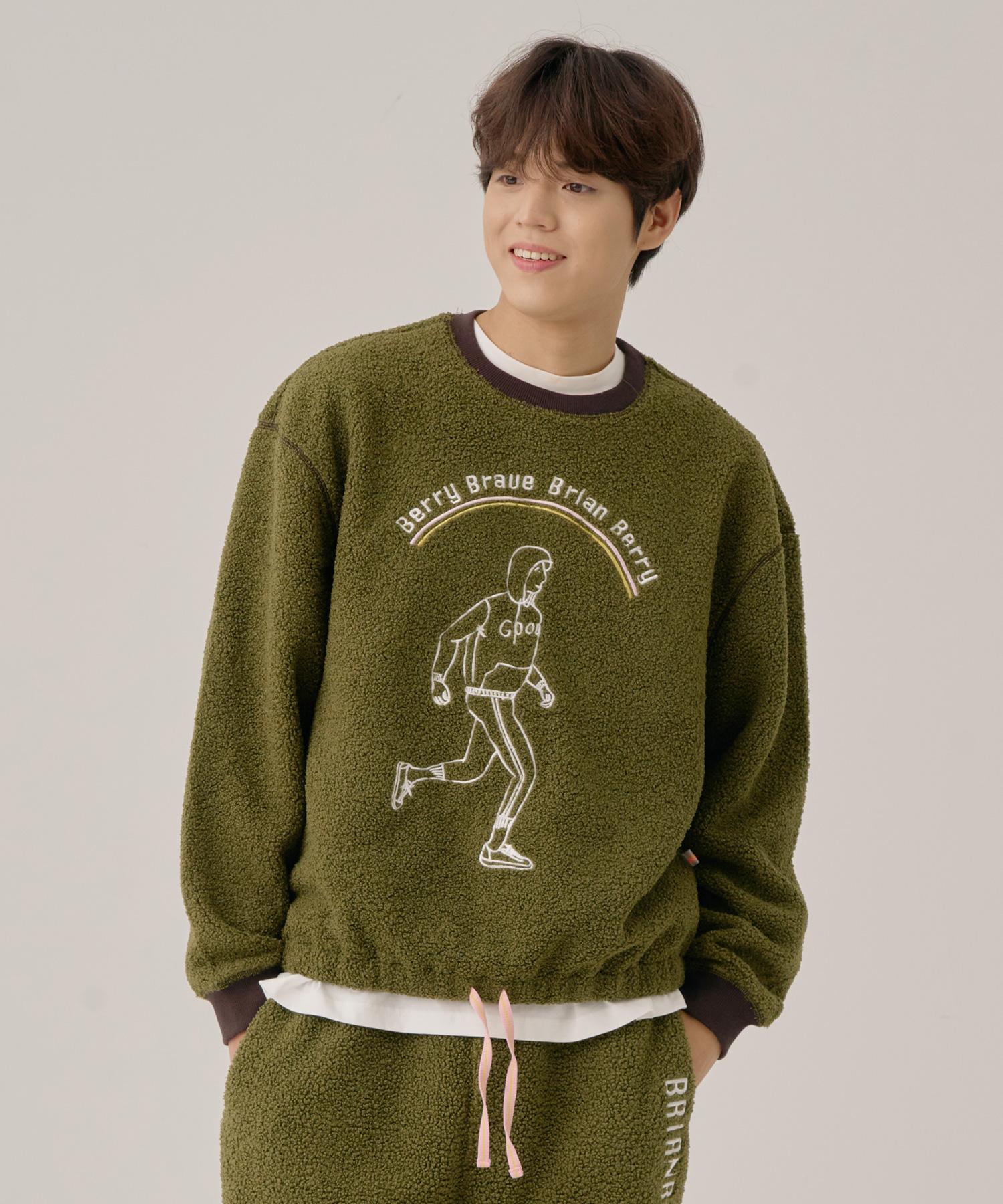 Футболка с подписью Brian Berry Berryman Set-Up Tee_D/Olive M