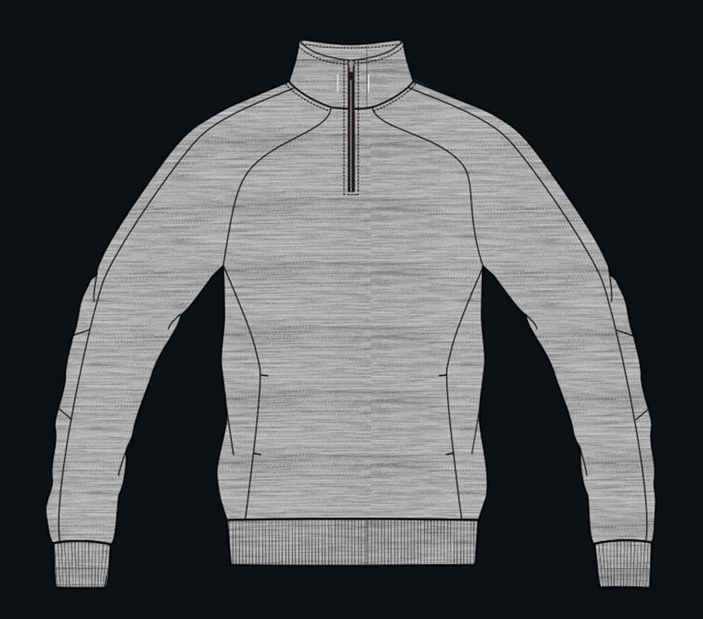 ZETT BOS315 Large Sweatshirt, Gray,