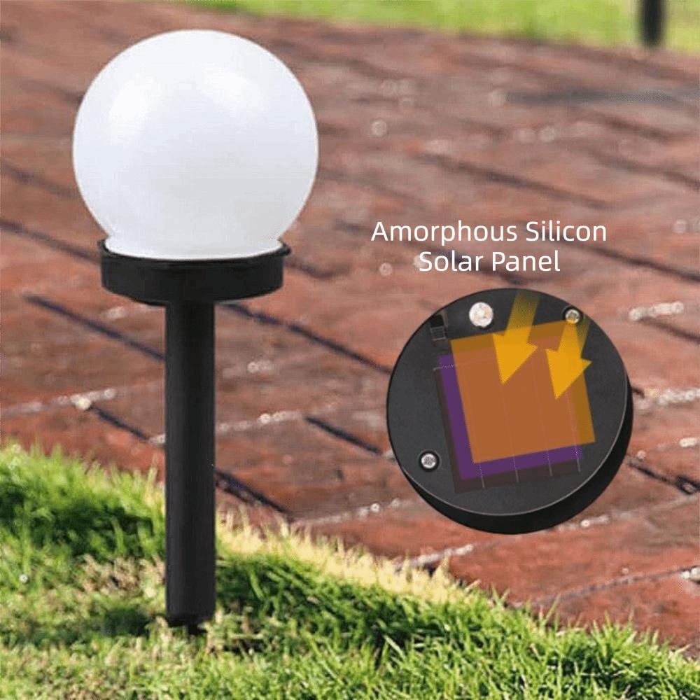 3pcs Waterproof Design Solar Bulb Lamp Solid Sealed Structure Outdoor Garden Light  Roadside Layout