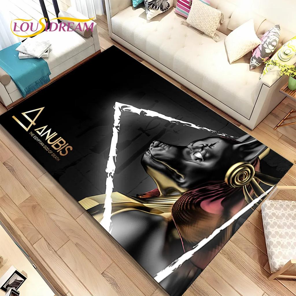 HD Egypt Death Anubis Mythology Horus Area Koberec,Koberec pro domácí Obývací pokoj Ložnice Pohovka Rohožka Kuchyň Dekor,Protiskluzová podložka
