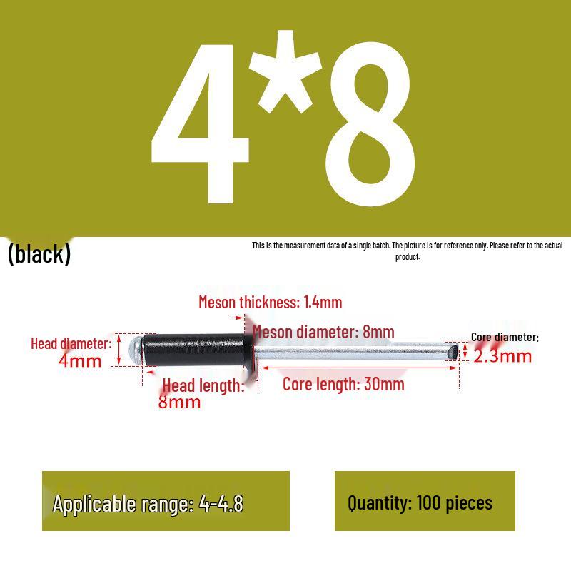Stainless Steel Countersunk Flat Head Aluminum Open-End Pop Rivet for Decoration