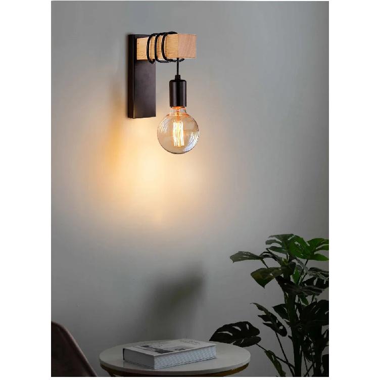 LED Wall light Sconces Fixtures 110V/220V E27 Iron Retro LED Wall Lamps Indoor Lamp Kitchen Bedside Living Room Bedside Lamp