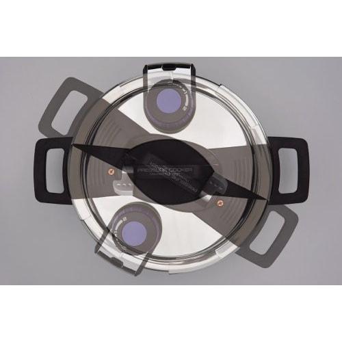 Perfect for outdoor activities! Pearl Metal 5.5L Pressure Cooker with Triple-Layer Bottom and One-Touch Lever, H-5389