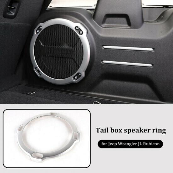 Silver Rear Trunk Speaker Trim Cover For Jeep Wrangler JL Rubicon 2018+ Interior