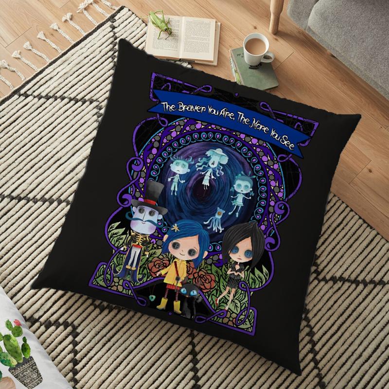 Coraline Cushion Cover Polyester Decorative Pillowcase Throw Pillow Case Home Cushion Cover