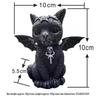 Halloween Magic Kitten Resin Ornaments: Animal Sculptures for Tabletop Decorations