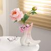 European Style Ceramic Shoes Vase Abstract Art Ornaments Senior Living Room Dining Table Hydroponic Vase Ceramic Home Decoration