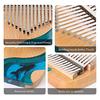 Kalimba Beginner Set, 17 Keys, Tuning Hammer, Japanese Sheet Music, Thumb Piano, Perfect for Kids, Teenagers, Beginners, and Professionals, Percussion