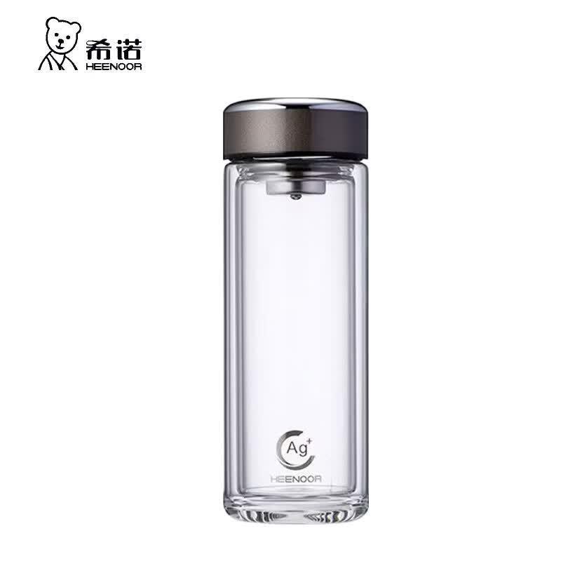 Xinuo Men s Antibacterial Double-Layer Glass Tea Mug
