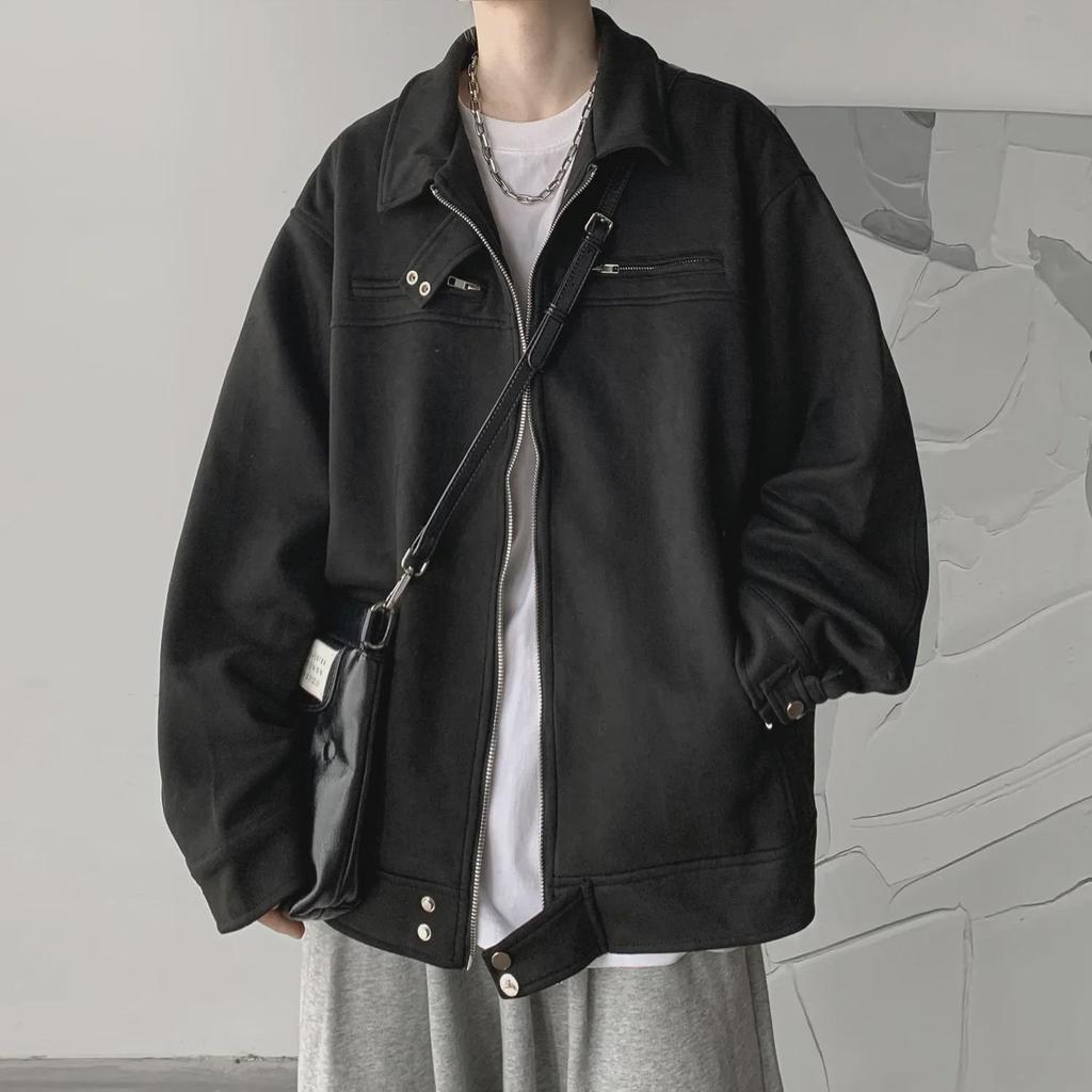 Herren Europäische und Amerikanische Retro Wildlederjacke - High-End High Street Mode für Herbst & Winter