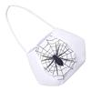 Classroom Halloween Bag White Fabric Candy Gift Bag with Carry Handle 22 x 13 cm for Holiday Treat Use at School