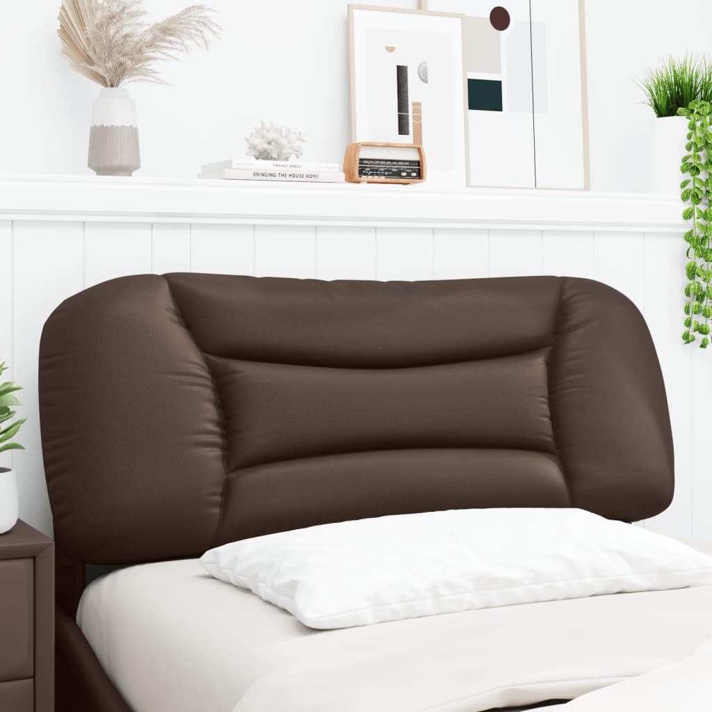 Vidaxl Headboard Pillow, Brown, 100 Cm, Faux Leather