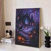 DIY 5D Diamond Painting Kit Spooky Halloween Castle Raven Jacko'lanterns Full Drill Rhinestone Canvas Relaxing Craft for Home Wall Decor