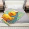 Duckling With Toilet Paper Hat Blanket Throw Super Cosy Plush Living Room Sofa Couch Childish Birthday Gifts