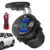 Car Charger With Voltage Display Double Port USB Socket For Car Double Port Super Fast Car Charger With Voltage Display Adapter