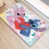 1pc Stitch Pattern Area Rug Soft Flannel Floor Mat for Living Room,Office,Bedroom and Carpet,Sofa Coffee Table Floor Mat