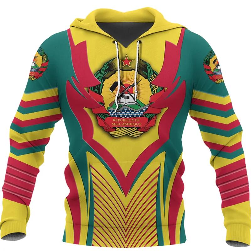 

Мозамбик Флаг Карта 3D Печать Толстовки Для Мужчин Одежда Повседневная Мальчик Толстовка С Капюшоном Национальная Герб Графический Свитшоты Африка Мужские Пуловеры 4XL