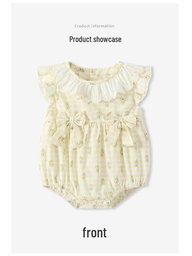 Entzückender Sommer-Babybody – Süßer, stylischer Prinzessinnen-Strampler mit Windelüberzug