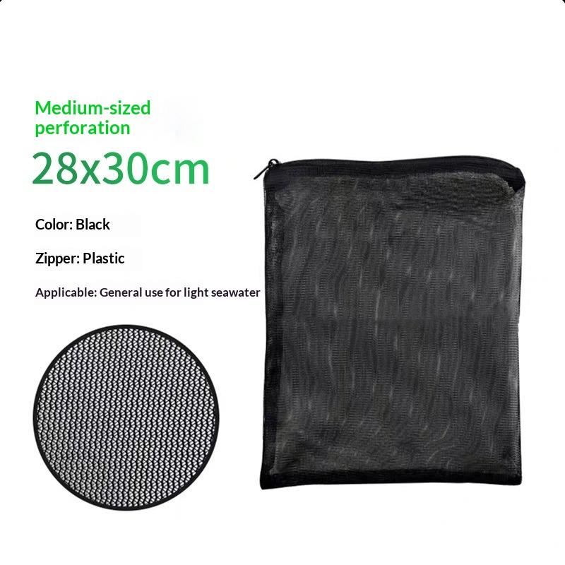 Aquarium Filter Net Bags Reusable Fine Filter Media Bags With Zipper For Aquarium Filtration Bio Ball Carbon Isolation Storage
