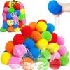 12/30/60 Pezzi Palloncini ad Acqua Riutilizzabili in Cotone per Bambini Giochi all'Aperto Estate Piscina Palline d'Acqua in Cotone Giocattolo Gioco d'Acqua Palla Spruzzona