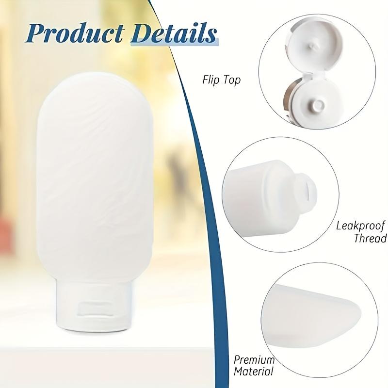 60ml Squeeze Plastik Reiseflaschen Set für Duschgel, Shampoo und Kosmetik Nordischer Stil