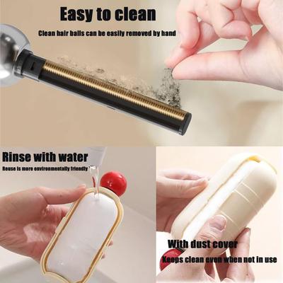 Sticky Lint Roller, 2 In1 Washable Lint Remover, Portable Reusable Mini Ball Pet Hair Remover for Clothes Furniture Dog Cat Hair