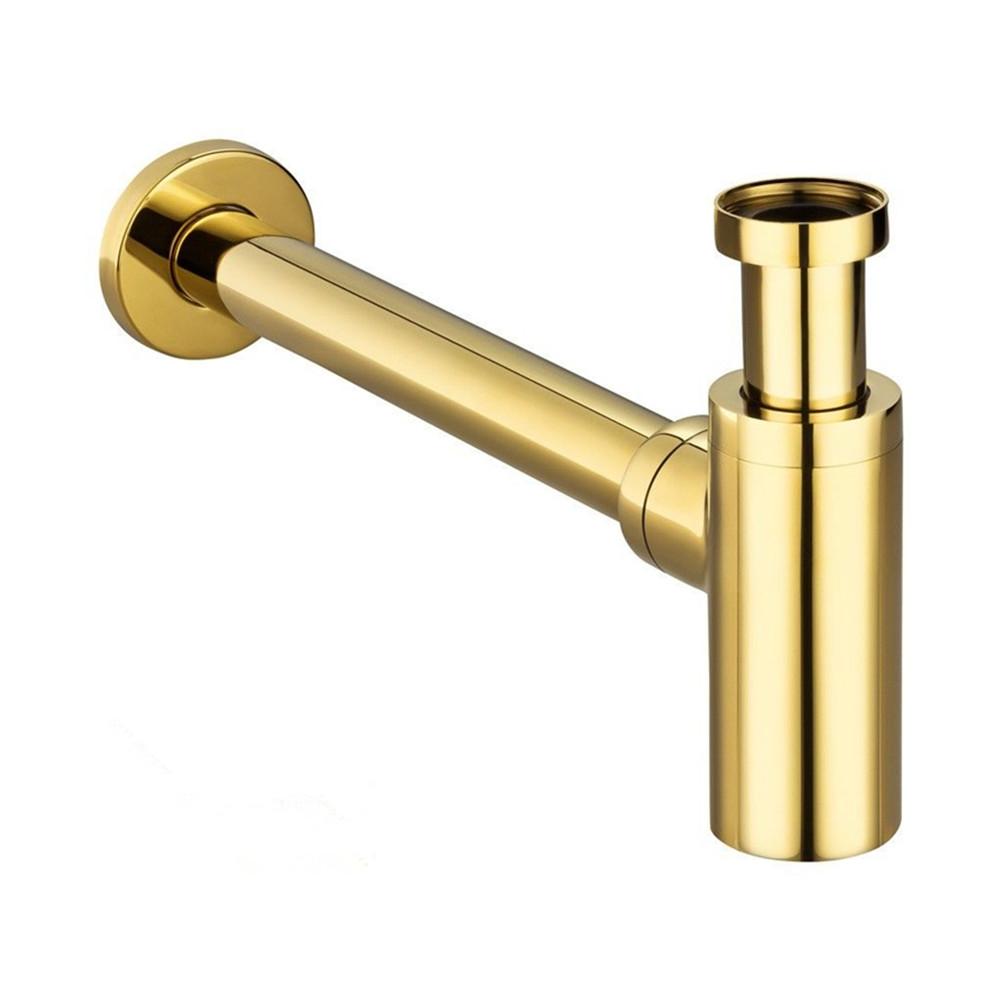 Luxury Matte Black High Quality Brass Euro Basin Bottle Plumbing P-Trap Wash Pipe Waste Bathroom Sink Trap Modern Style Siphon
