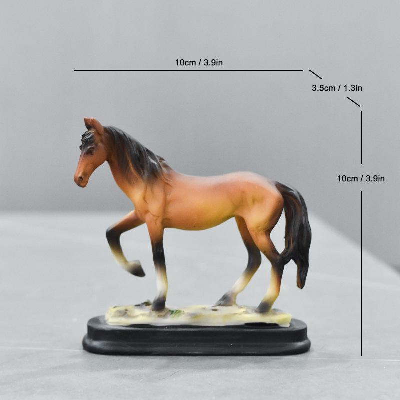 Year of the Horse Little Pony Statue: Home Décor Ornament for Living Room and Wine Cabinet