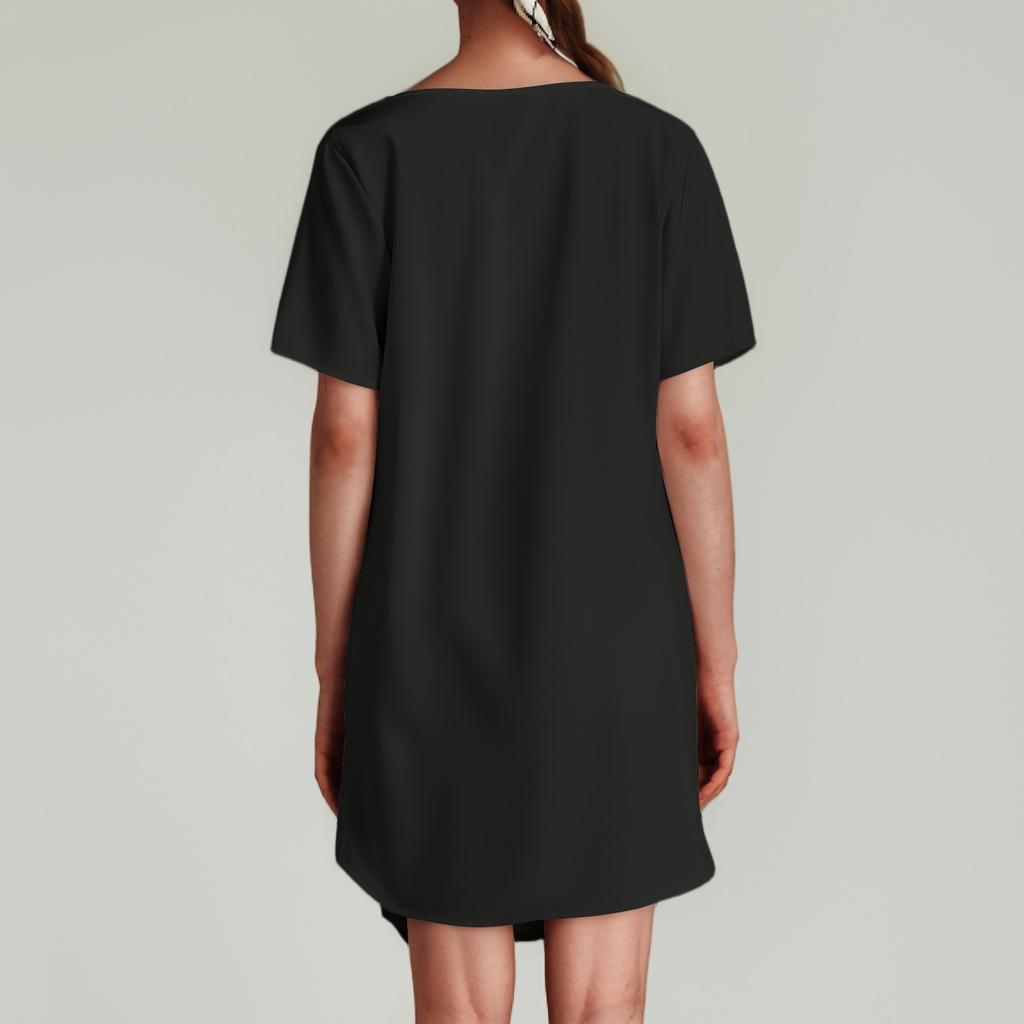 Damen Locker Lässig Zweiteiliges Set Kurzärmel Rundhals Locker Lässige Shorts Einfarbig Unregelmäßiges Set