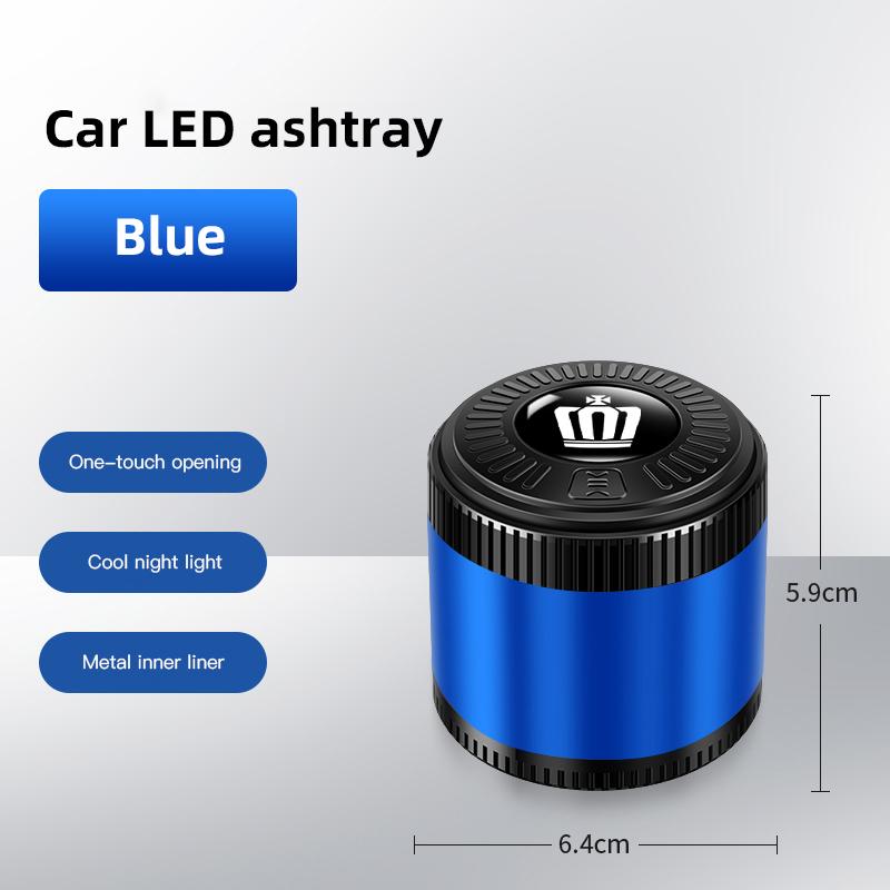 Car Ashtray With LED Light Universal Accessories For Toyota Hilux Corolla RAV4 Camry Highlander Yaris Cross Prado C-HR Sienna FP1