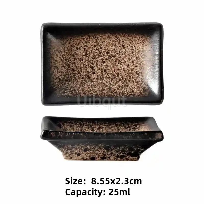 ceramic small square sauce dish Japanese style sushi dish flavoring sushi mustard plate soy sauce cherry blossom Pepper tray