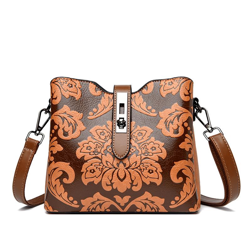 

Большая вместительная женская сумка через плечо из искусственной кожи, роскошная женская сумка-ведро, ретро-кошелек высокого качества