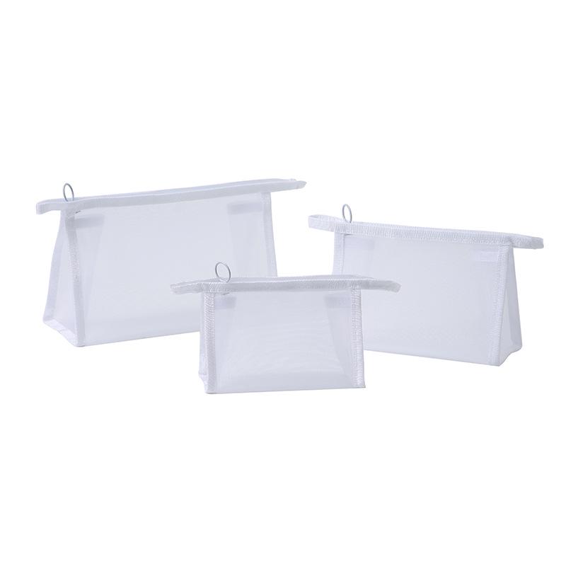 Small Portable Nylon Mesh Makeup Bag with Custom Logo
