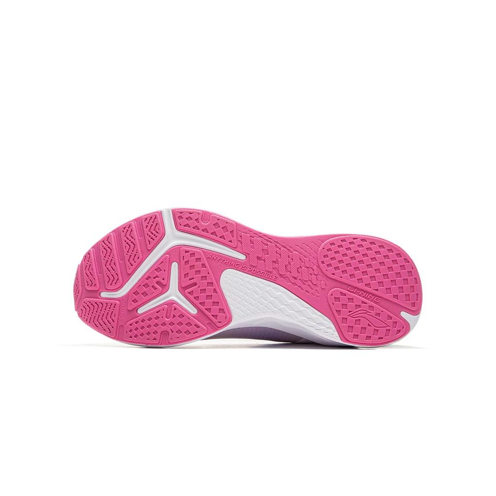 Li Ning Kids Running Shoes Comfortable Durable Casual Simple Kids sneaker Standard-White Peach-Blossom-Pink Light-Iris-Purple YKFU096-2