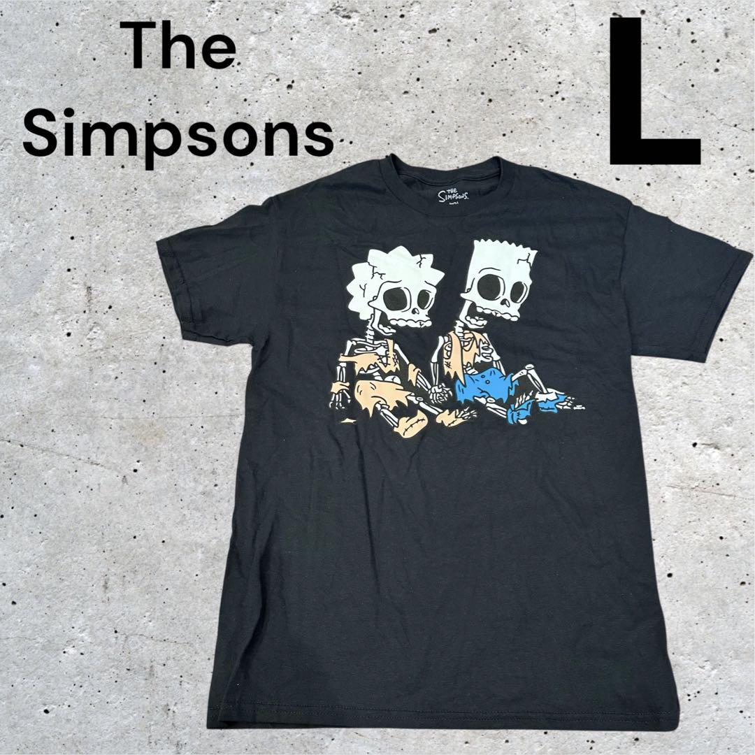 

[USED] The Simpsons Halloween Skull T-Shirt, Size L, Black
