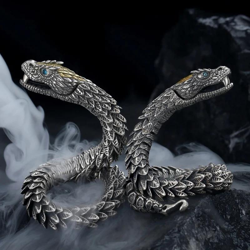 Vintage Punk Men Hip Hop Style Bracelet Snake Bangles Jewelry Accessory