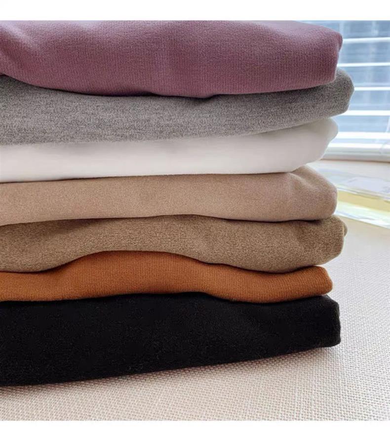 Autumn/Winter Color Block Long-Sleeve Brushed Top - Loose & Versatile