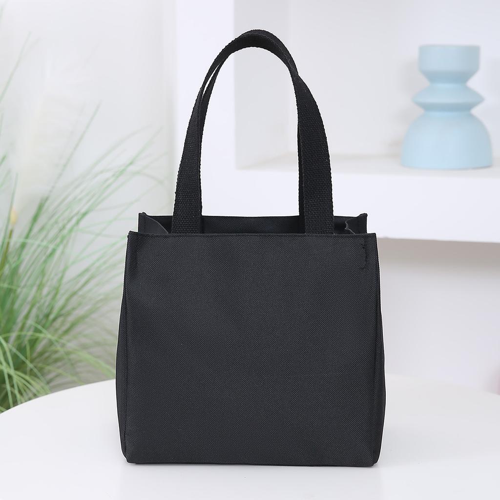 Fashionable Oxford Fabric Built-in Insulation Layer Zipper Sealed Lunch Bag, Portable Handbag for Bento Box, Picnic