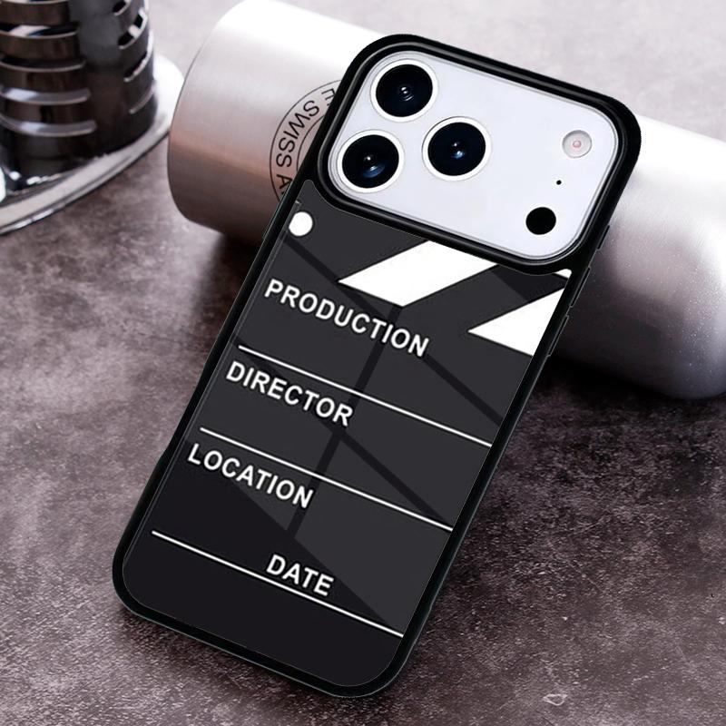 Clapper Board Film Movie Maker Phone Case For iPhone 17 16 15 14 13 12 11 Pro Max Plus 17Air Soft Silicone Cover