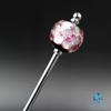 Sea drop kanzashi glass 22mm single Japanese hair accessory for and other traditional Japanese clothing hairpin, glow-in-the-dark beads, pink, beads,