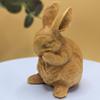Cute wooden carving Zodiac rabbit tabletop decoration Home decoration student gift for classmates Christmas GIFs