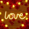 LED Love Neon Sign PS Board and Acrylic Love Sign Lamp with Hanging Holes for Confession Marriage Proposal Warm Colour